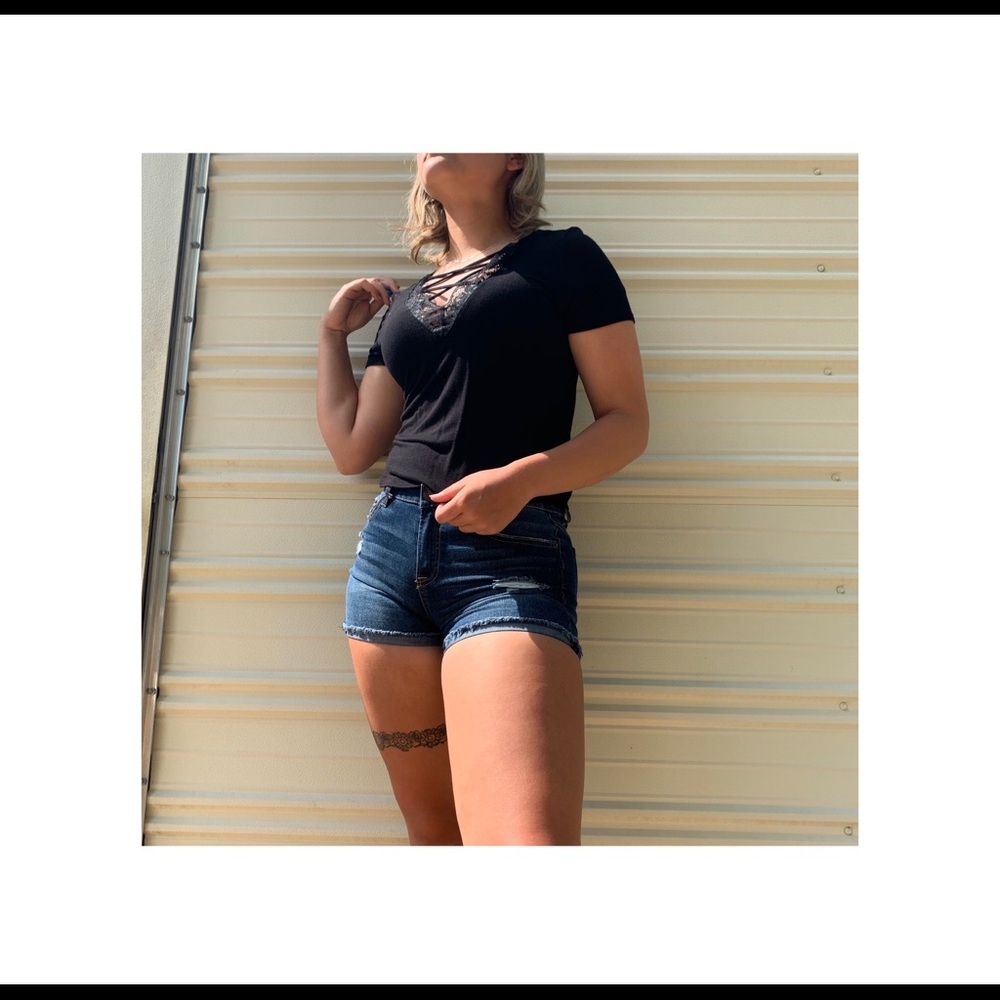 Black lace top